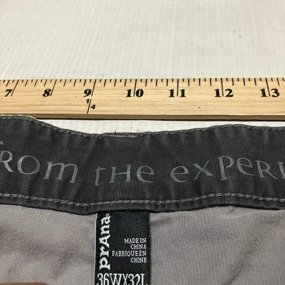 PrAna Corduroy Pants Mens Size 36 X 32 Gray Straight Leg Baggy Skater Outdoor‎